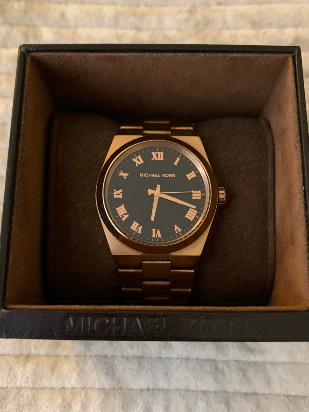 Michael Kors Rose Gold and Black face Bracelet Watch